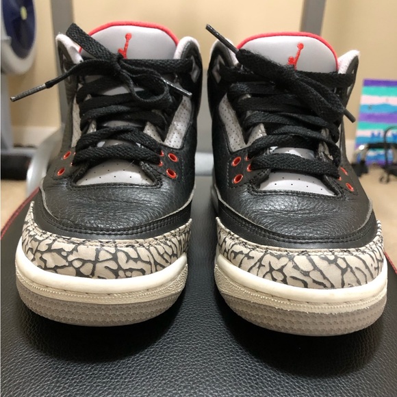 Air Jordan 3 Black Cement OG Youth BG GS 4.5y Women 6 6w - Picture 2 of 7